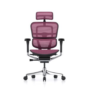 Ergohuman office chair, pink mesh, black frame